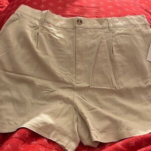 Time and Tru Women’s Beige Flat Front Shorts